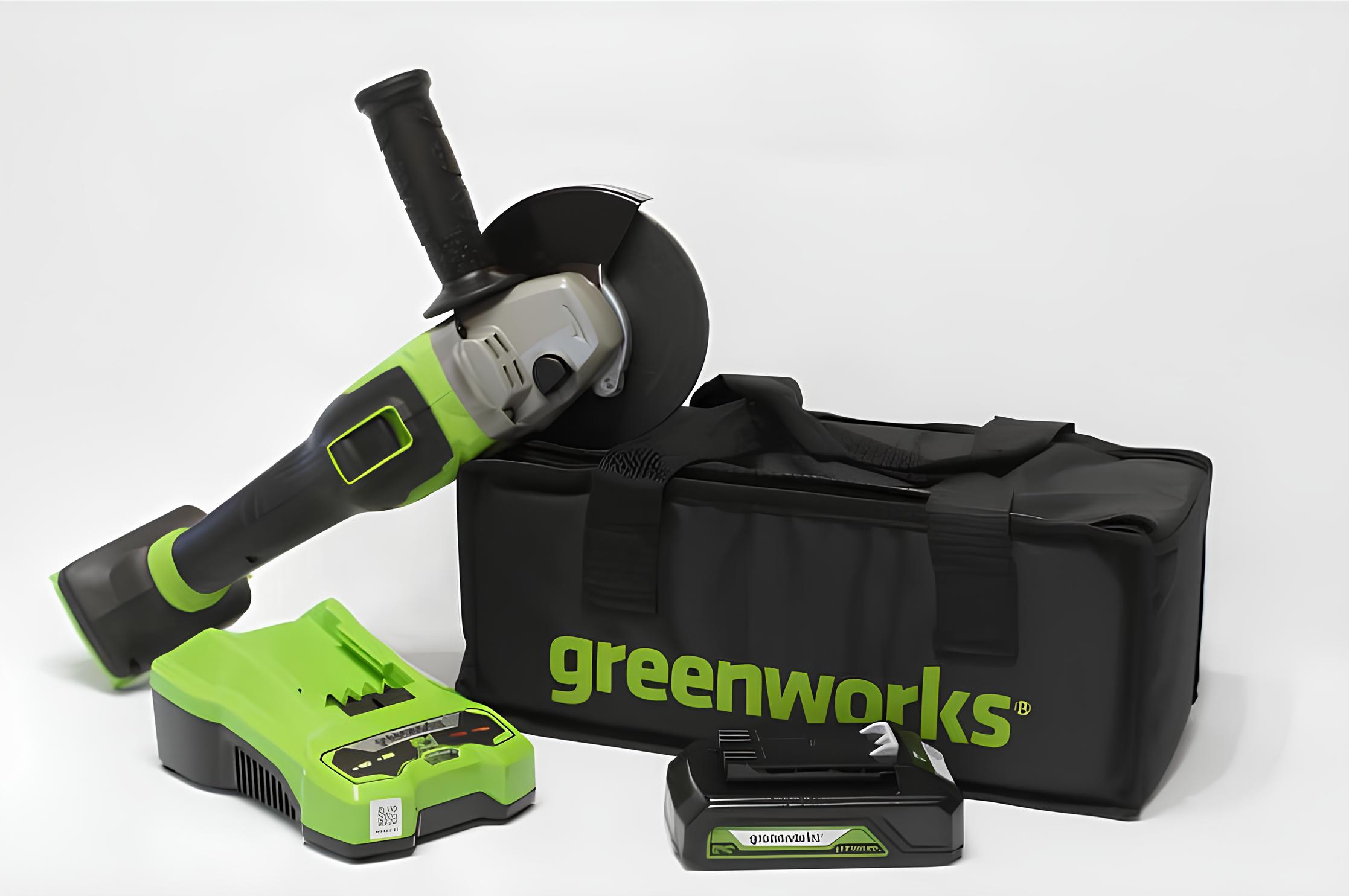 Шлифмашина угловая аккумуляторная Greenworks GD24AG
