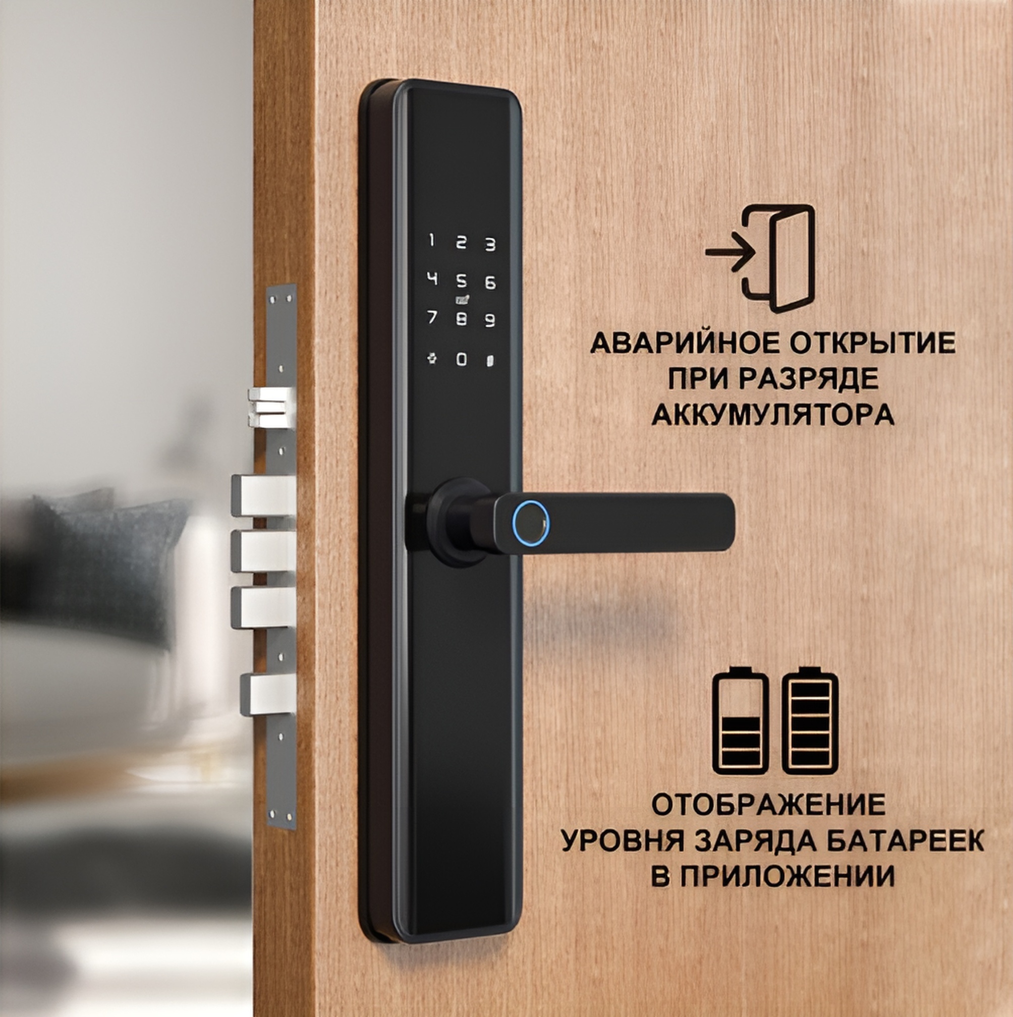 Умный биометрический дверной замок Wi-Fi SECURIC
